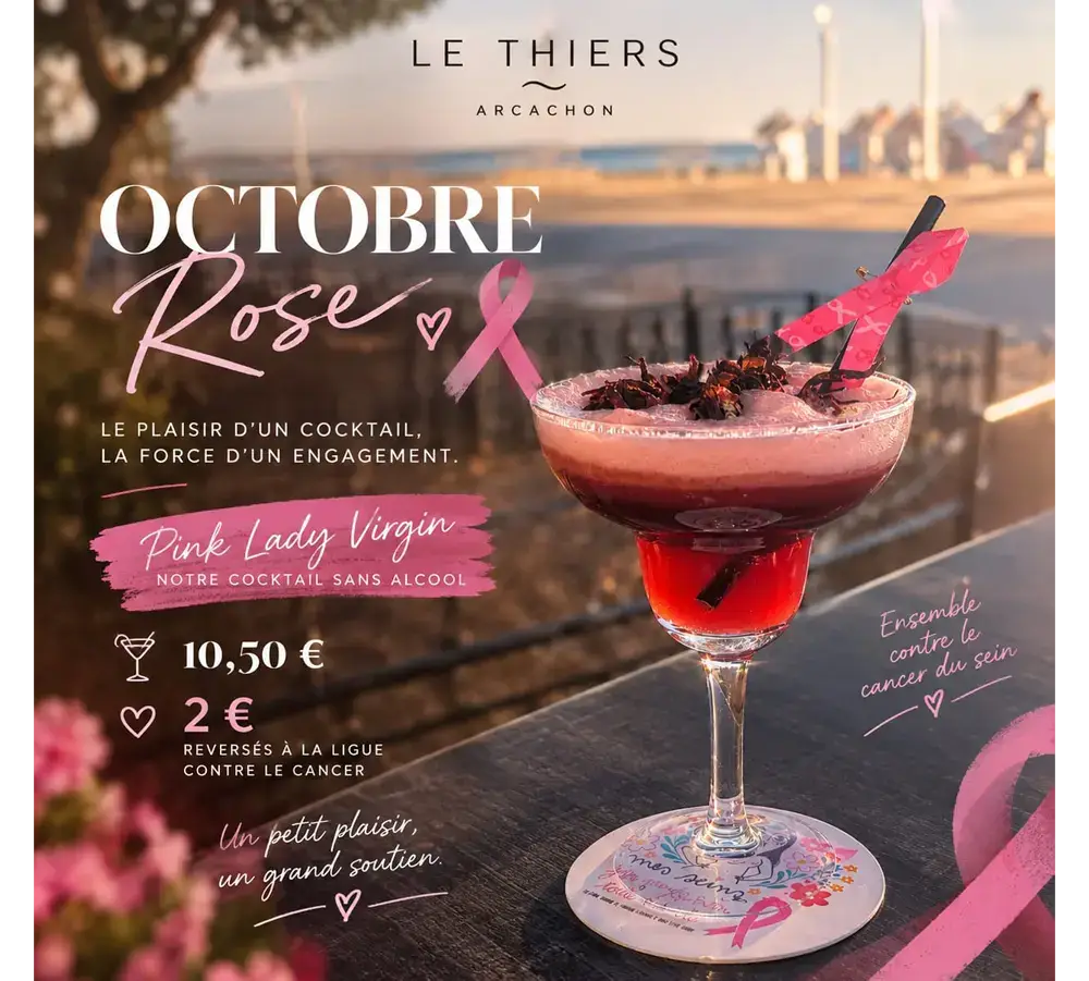 opération octobre rose - restaurant le thiers arcachon